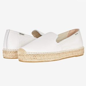 White Leather Soludos